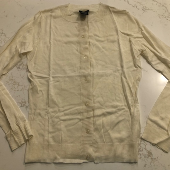 off-white fine knit fitted cardigan - Picture 3 of 3